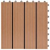22 ks terasové dlaždice 30 x 30 cm 2 m² WPC barva teak 277801