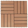 22 ks terasové dlaždice 30 x 30 cm 2 m² WPC barva teak 277801
