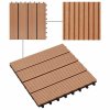 22 ks terasové dlaždice 30 x 30 cm 2 m² WPC barva teak 277801