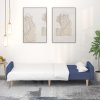 2místná rozkládací pohovka modrá textil 375856