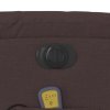 Elektrické masážní polohovací křeslo tmavě hnědé textil 3204973