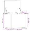 Úložný box bílý 60 x 42 x 46 cm kompozitní dřevo 840653