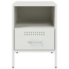 Noční stolek bílý 36 x 39 x 50,5 cm ocel 843064