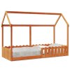 Dětská domečková postele voskově hnědá 80x200 cm masiv borovice 850691
