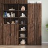 Skříň highboard hnědý dub 40 x 41 x 185 cm kompozitní dřevo 3281672