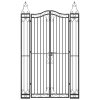 Zahradní branka černá 121 x 8 x 200 cm tepané železo 363434