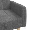 2místná rozkládací pohovka světle šedá textil 375758
