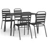 5dílný zahradní jídelní set antracitový ocel 3187991