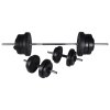 Posilovací lavice se sadou činek barbell a dumbbell 60,5 kg 275347