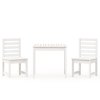 3dílný zahradní bistro set bílý masivní borové dřevo 3154672
