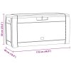 Zahradní úložný box hnědý 119 x 48 x 60 cm polypropylen 152196