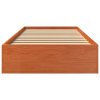 Postel bez matrace voskově hnědá 90 x 190 cm masivní borovice 844823