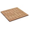 22 ks terasové dlaždice 30 x 30 cm 2 m² WPC barva teak 277804