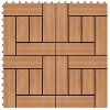 22 ks terasové dlaždice 30 x 30 cm 2 m² WPC barva teak 277804