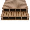 WPC dutá terasová prkna a příslušenství 40 m² 2,2 m teak 275717