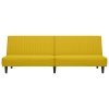 2místná rozkládací pohovka žlutá samet 375933
