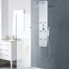 Sprchový panel skleněný 25 x 44, 6 x 130 cm bílý 142992