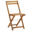 3dílný skládací bistro set s poduškami masivní akáciové dřevo 310275
