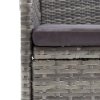 7dílný zahradní jídelní set s poduškami šedý a černý 3156621