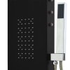 Sprchový panel set hliníkový 20 x 44 x 130 cm černý 142996
