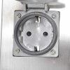 Zahradní elektrická zásuvka sloupek s lampou, nerezová ocel 41238