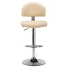 Barová stolička krémová umělá kůže 249648