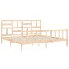 Rám postele s čelem Super King Size masivní dřevo 3193091