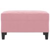 Podnožka růžová 70x55x41 cm samet 349320