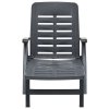 Skládací zahradní lehátko plast antracitové 48756