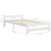Rám postele bílý masivní borovice 90 x 200 cm 321998