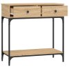 Konzolový stolek dub sonoma 75 x 34,5 x 75 cm kompozitní dřevo 833399