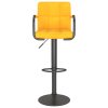 Barové židle 2 ks hořčicově žluté samet 334666