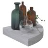 Nástěnné rohové police 4 ks betonově šedé 25 x 25 x 3,8 cm MDF 326635