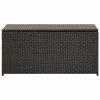 Zahradní úložný box z polyratanu 100 x 50 x 50 cm hnědý 46472