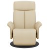 Polohovací křeslo s podnožkou krémové textil 356527