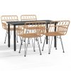 5dílný zahradní jídelní set polyratan 3157861