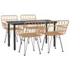 5dílný zahradní jídelní set polyratan 3157861