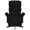 Polohovací křeslo s podnožkou černé textil 356603