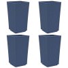 Zahradní květináče 4 ks modrá šedá 32,5 x 32,5 x 57 cm PP 367851