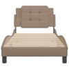 Rám postele bez matrace Zadar cappuccino 80 x 200 cm umělá kůže 3208146