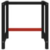 Kovový rám pracovního stolu 80 x 57 x 79 cm černá a červená 147927