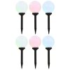Zahradní solární lampy 6 ks LED kulovité 20 cm RGB 277126
