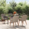 5dílný zahradní jídelní set s poduškami hnědý 3156730