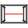 Rám pracovního stolu matně černý a matně červený 70x50x79cm kov 151449