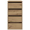 Rohová zásuvková komoda dub artisan 40 x 41 x 76 cm kompozit 852869