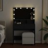 Toaletní stolek s LED černý 80 x 41 x 134,5 cm 848186