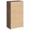 Skříň highboard hnědý dub 70 x 41 x 124 cm kompozitní dřevo 846410