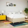 Rám postele bez matrace krémový 140 x 190 cm textil 3284940