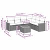 7dílná zahradní sedací souprava s poduškami černá polyratan 3258409