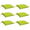 Podušky na palety 6 ks jasně zelené 50x50x7 cm oxfordská látka 361542